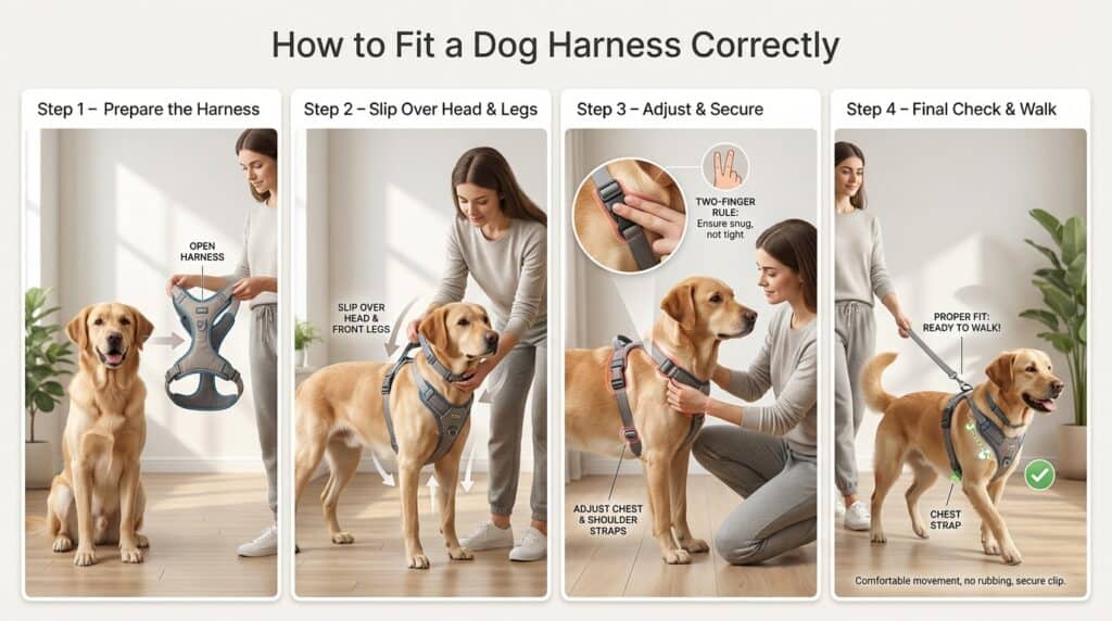 How to Fit a Dog Harness Correctly