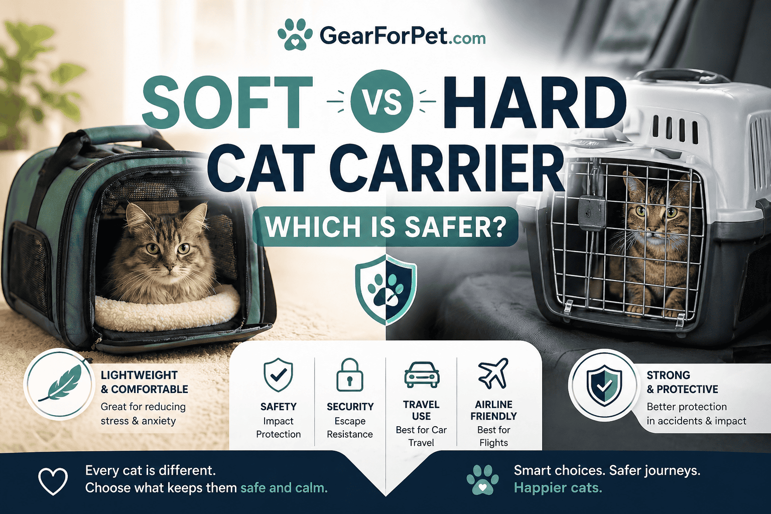 Soft vs Hard Cat Carrier